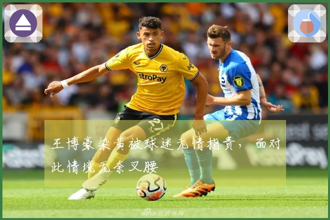 王博豪染黄被球迷无情指责，面对此情境无奈叉腰